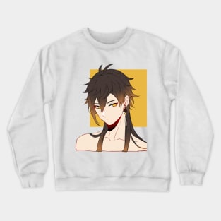 Genshin Impact - Zhongli Long Hair with Background Crewneck Sweatshirt